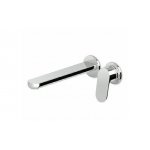 Zucchetti Nikko Bateria umywalkowa 2-otworowa jednouchwytowa podtynkowa z perlatorem 215 mm element zewnętrzny chrom ZKK672