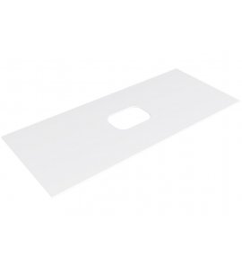 Simas Folio Blat ceramiczny z centralnym otworem prostokątny 120x51x0,8 cm biały FO12