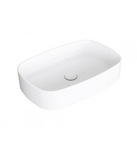 Simas Foriu Umywalka stawiana na blat prostokątna 60x40x12,5 cm biały FO04