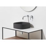   Simas Folio Umywalka stawiana na blat kwadratowa 40x40x12,5 cm nero matt FO03.65
