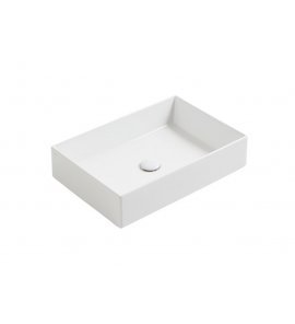Simas Agile Umywalka stawiana na blat prostokątna 60x40x13 cm biały AG60