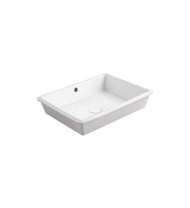 Simas Agile Umywalka wpuszczana w blat prostokątna 48x37x13,8 cm biały S59