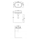   Simas Sharp Umywalka stawiana na blat 60x42x16 cm moka matt SH08.59