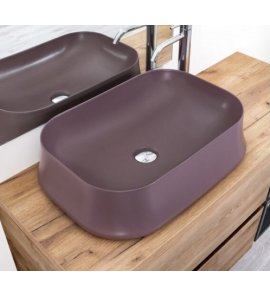   Simas Sharp Umywalka stawiana na blat 60x42x16 cm prugna matt SH08.64