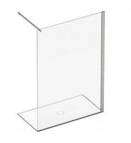 Simas Ścianka prysznicowa Walk-In prawostronna szkło przezroczyste 120x70/80x200 cm WP12D