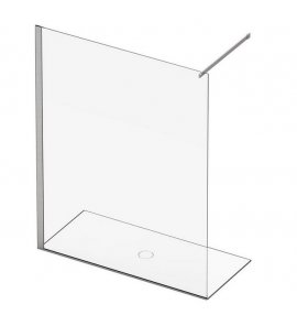 Simas Ścianka prysznicowa Walk-In lewostronna szkło przezroczyste 140x70/80x200 cm WP14S