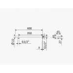 Bruma FlowQ Ramie ścienne do deszczownicy Chrom 1456219CR