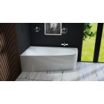  Vayer Boomerang Wanna asymetryczna lewa ze stelażem i syfonem 170x90 cm biała 170.090.045.1-2.1.0.0.1