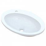  Vayer Boomerang Umywalka wpuszczana w blat owalna niska z otworem na baterię 60x43 cm biała 060.043.012.3-4.0.1.X.0
