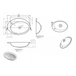 Vayer Boomerang Umywalka wpuszczana w blat owalna niska z otworem na baterię 60x43 cm biała 060.043.012.3-4.0.1.X.0