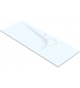  Vayer Boomerang Umywalka prostokątna wpuszczana w blat z otworem na baterię 120x50 cm biała 120.050.005.3-1.0.1.X.0