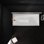  Vayer Boomerang Wanna prostokątna asymetryczna lewa ze stelażem i syfonem 190x90 cm biała 190.090.045.1-1.1.0.0.1