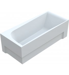  Vayer Boomerang Wanna prostokątna asymetryczna lewa ze stelażem i syfonem 180x80 cm biała 180.080.045.1-1.1.0.0.1