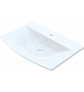  Vayer Canes Umywalka wpuszczana w blat z otworem na baterię 131,2x50,4 cm biała 131.050.011.3-1.0.1.X.X