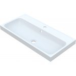  Vayer Cygnus Umywalka wpuszczana w blat z otworem na baterię 80x40 cm biała 080.040.010.3-1.0.1.X.X