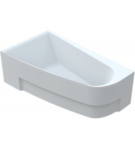  Vayer Boomerang Wanna asymetryczna lewa ze stelażem i syfonem 150x90 cm biała 150.090.045.1-2.1.0.0.1