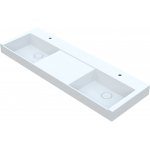  Vayer Libra-D Umywalka wpuszczana w blat podwójna z dwoma otworami na baterię 160,5x53,5 cm biała 160.053.015.3-1.0.1.X.0