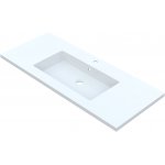  Vayer Lynx Umywalka wpuszczana w blat z otworem na baterię 120x50 cm biała 120.050.010.3-1.0.1.X.X