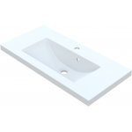  Vayer Pegasus Umywalka wpuszczana w blat z otworem na baterię 100x39 cm biała 100.039.012.3-1.0.1.X.X
