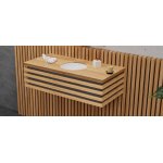  Vayer Boomerang Umywalka podblatowa, karbowana bez otworu na baterię ø35 cm biała 035.035.012.3-5.0.2.0 A