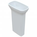  Vayer Serpens Umywalka wolnostojąca bez otworu na baterię 54,3x30x87 cm biała 054.030.013.3-4.0.3.0.0