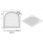  Vayer Virgo Brodzik prysznicowy kwadratowy 100x100 cm biały 100.100.001.2-6.0.0.0.0