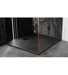   Vayer Taurus Brodzik prysznicowy kwadratowy 80x80 cm czarny 080.080.001.2-6.0.0.0.0.K01