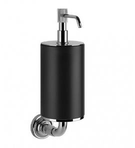 Gessi Venti20 Dozownik mydła ścienny chrom/czarny 65414.031