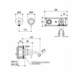      Ritmonio Reverso Bateria umywalkowa podtynkowa element zewnętrzny chrom Q0BA6015S/PCRL WYPRZEDAŻ MAGAZYNOWA!!