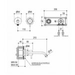      Ritmonio Reverso Bateria umywalkowa podtynkowa element zewnętrzny chrom Q0BA6016SPCRL WYPRZEDAŻ MAGAZYNOWA!!