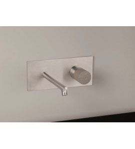    Ritmonio Diametro35 Concrete Bateria umywalkowa ścienna podtynkowa inox E0BA0117DICM
