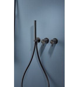    Ritmonio DOT316 Round Bateria wannowo-prysznicowa podtynkowa czarna stal nierdzewna PR50GG202IBX