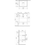 Rak Ceramika Joy Szafka podumywalkowa 60x46 moka walnut JOYWH060MOK