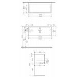 Rak Ceramika Uno Joy Szafka podumywalkowa 100x46 moka walnut UNOWH100MOK