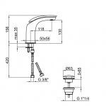 Webert Aria Bateria umywalkowa 1-otworowa z korkiem klik klak chrom AI830101.015