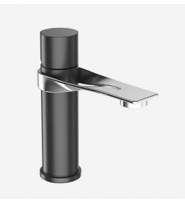    Webert One-B Bateria umywalkowa 1-otworowa z korkiem klik klak stal/czarny NB830101.441