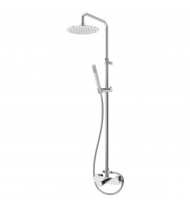 Bruma Adagio Bateria natryskowa z deszczownicą Ø 230 mm na drążku i słuchawką na ruchomym uchwycie Chrom 1932701CR