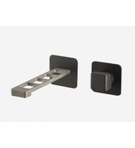    Webert One-X Bateria umywalkowa podtynkowa jednouchwytowa stal/czarny OX830611.441