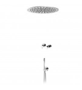 Bruma Adagio Bateria podtynkowa natryskowa z deszczownicą Ø 300 mm w suficie i słuchawką prysznicową Chrom 1934251CR