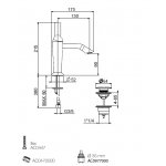 Webert Opera Bateria umywalkowa 1-otworowa z korkiem klik klak chrom OA830101.015