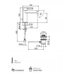 Webert Do Re Mi Bateria bidetowa 1-otworowa z korkiem klik klak chrom DR840101.015