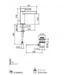   Webert Do Re Mi Bateria umywalkowa 1-otworowa z korkiem klik klak czarny mat DR830101.560