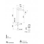   Webert Do Re Mi Bateria umywalkowa 1-otworowa wysoka z korkiem klik klak czarny mat DR830401.560