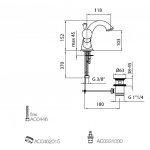 Webert Karenina Bateria umywalkowa 1-otworowa z korkiem klik klak chrom KA700101.015