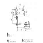 Webert Dorian Bateria bidetowa 1-otworowa z korkiem klik klak chrom DO710401.015