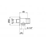 Webert Kolanko ścienne 1/2” chrom AC0478.015