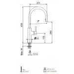 Webert Lima Bateria zlewozmywakowa jednouchwytowa z wyciąganą i obrotową wylewką chrom LM940301.015