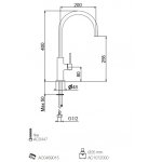 Webert Oblique Bateria zlewozmywakowa jednouchwytowa z obrotową wylewką chrom OB920301.015