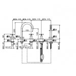 Newform Blink Bateria wannowa 5-otworowa na brzeg wanny chrom 70882C.21.018