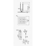 Bruma Escudo Zestaw natryskowy podtynkowy z deszczownicą 300x300 mm sufitową i słuchawką prysznicową Chrom 1024212CR